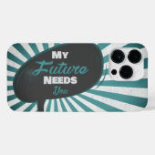 Mijn toekomst heeft jou nodig - Retro Dark Edition iPhone Hoesje (Achterkant horizontaal)