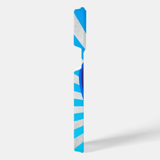 Mijn toekomst heeft u nodig - Retro Bright Blue Ed iPhone Hoesje (Rechterkant)