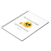 Mijn toekomst is zo helder, ik moet schaduwen draa notitieboek (Linkerzijde)