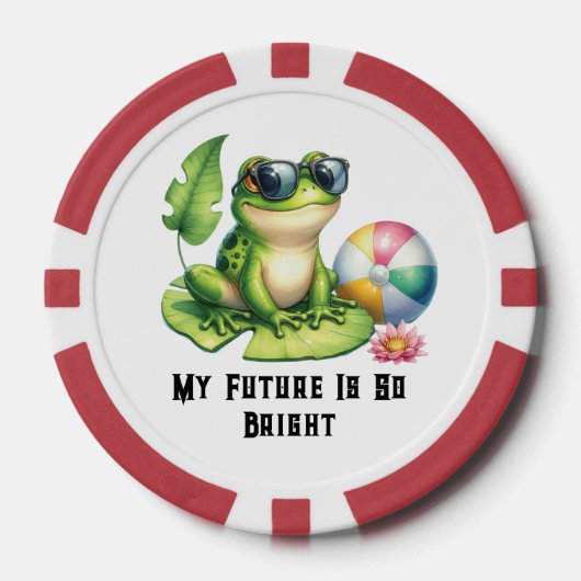 Mijn toekomst is zo helder poker chips (Voorkant)