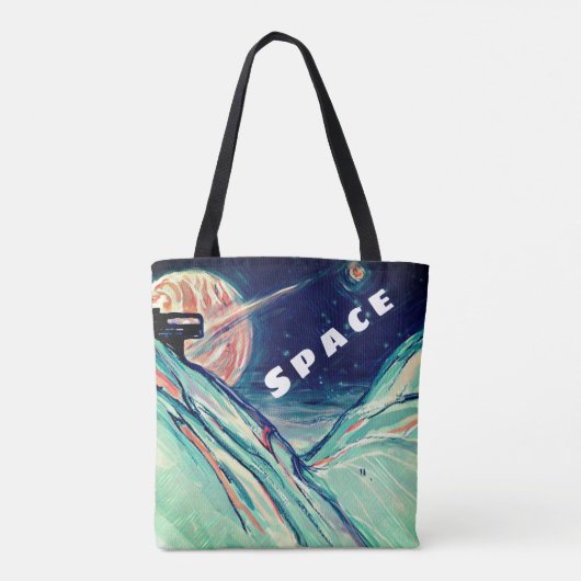 Mijn Toekomstige Huis in de ruimte, andere planeet Tote Bag (Achterkant)