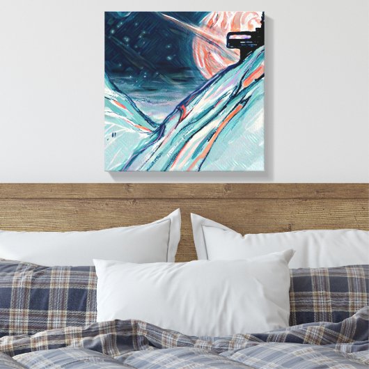 Mijn toekomstige thuis in de ruimte canvas afdruk (Insitu (Slaapkamer))