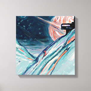 Mijn toekomstige thuis in de ruimte canvas afdruk