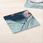 Mijn toekomstige thuis in de ruimte kartonnen onderzetters (Schuin)