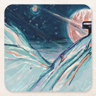 Mijn toekomstige thuis in de ruimte kartonnen onderzetters