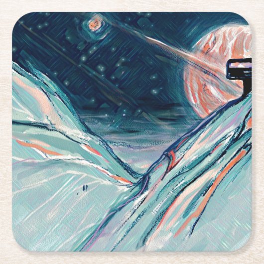 Mijn toekomstige thuis in de ruimte kartonnen onderzetters (Voorkant)