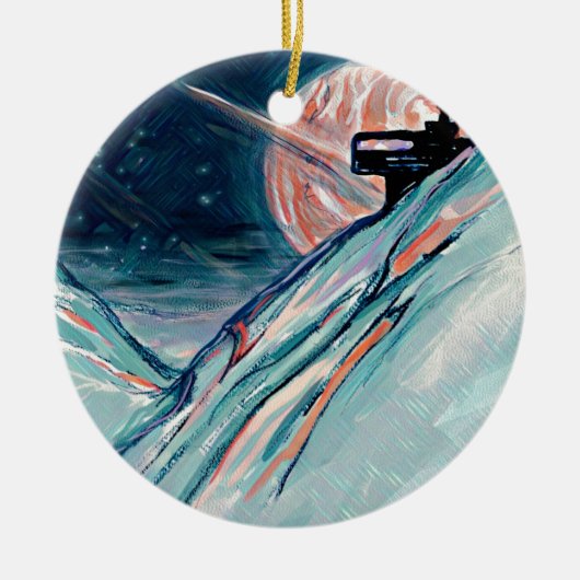 Mijn toekomstige thuis in de ruimte keramisch ornament (Voorkant)