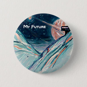 Mijn toekomstige thuis in de ruimte ronde button 5,7 cm