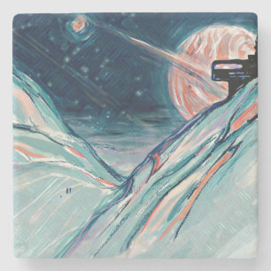 Mijn toekomstige thuis in de ruimte stenen onderzetter