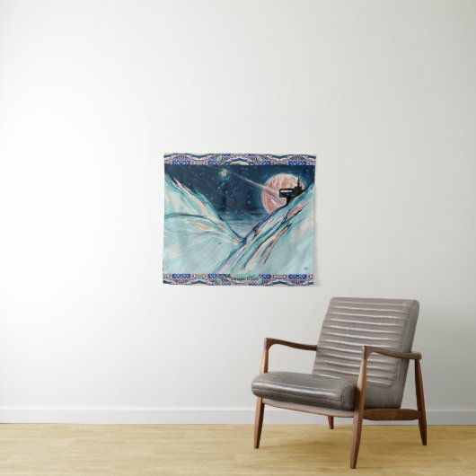 Mijn toekomstige thuis in de ruimte wandkleed (In Situ (horizontaal))