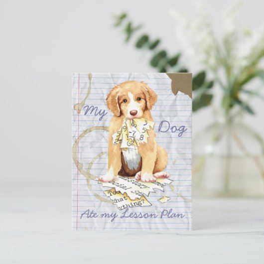Mijn toller Ate My Lesson Plan Briefkaart (Staand voorkant)