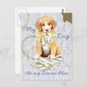 Mijn toller Ate My Lesson Plan Briefkaart (Voorkant / Achterkant)