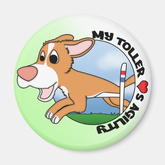 Mijn Toller houdt van Agility Magnet (Voorkant)