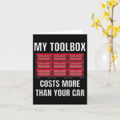 Mijn toolbox kost meer dan je auto Fun Mechanic Kaart (Gele Bloem)