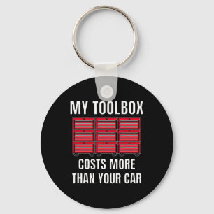 Mijn toolbox kost meer dan je automerken sleutelhanger
