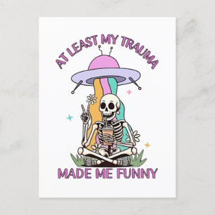 Mijn trauma maakte me tenminste grappig feestdagenkaart
