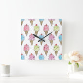 Mijn Treat - Ice Cream Vierkante Klok (Huis)