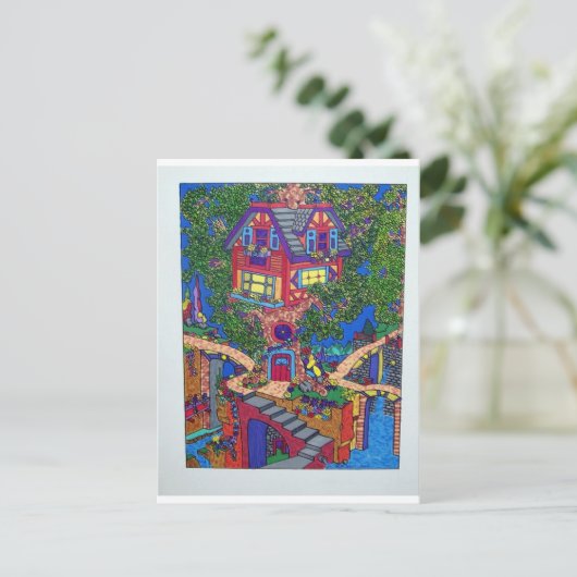 Mijn Treehouse 132 van Piliero Briefkaart (Staand voorkant)