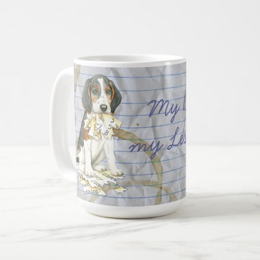 Mijn Treeing Walker Coonhound Ate Mijn Lesson Plan Koffiemok (Voorkant links)