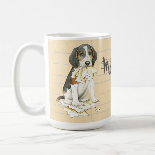 Mijn Treeing Walker Coonhound Ate mijn thuiswerk Koffiemok (Links)