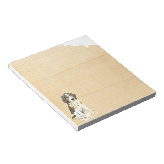 Mijn Treeing Walker Coonhound Ate mijn thuiswerk Notitieblok (Schuin)