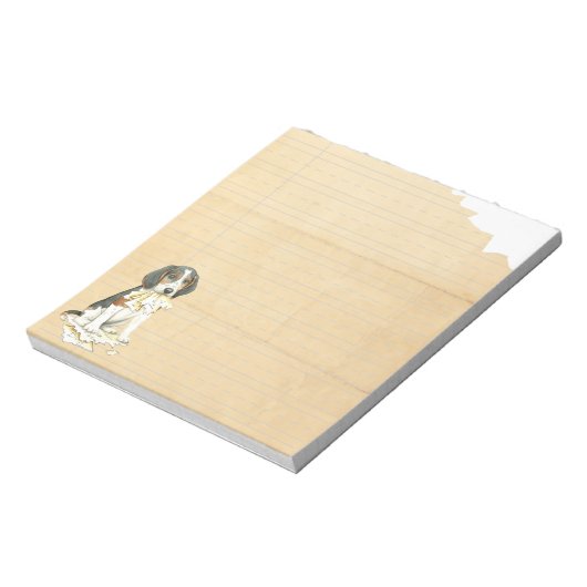 Mijn Treeing Walker Coonhound Ate mijn thuiswerk Notitieblok (Linkerzijde)