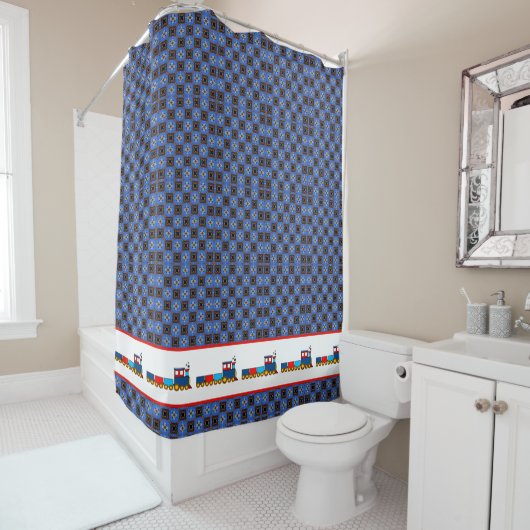 Mijn trein douchegordijn (In situ)