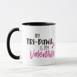 Mijn Tri-pawd is Mijn Valentijn Mok