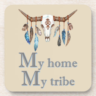 Mijn Tribe Boho Skull Bier Onderzetter