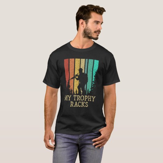 Mijn Trofee Racks Jacht Herten Hunter Elk Bowhunti T-shirt (Voorkant volledig)