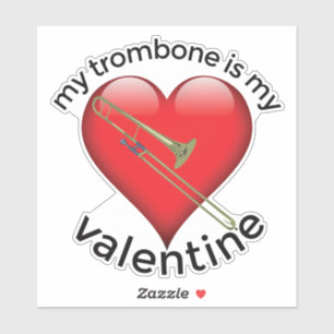Mijn trombone is mijn Valentijn Sticker