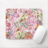 Mijn tropische, kleurrijke exotische bloemtuin muismat (Met muis)