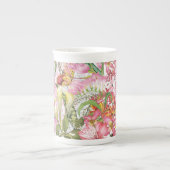 Mijn tropische, kleurrijke exotische bloemtuin porselein kop (Voorkant)