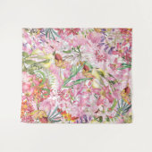 Mijn tropische, kleurrijke exotische bloemtuin wandkleed (Voorkant (horizontaal))