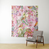 Mijn tropische, kleurrijke exotische bloemtuin wandkleed (In situ)