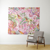 Mijn tropische, kleurrijke exotische bloemtuin wandkleed (In Situ (horizontaal))