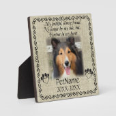 Mijn trouwe vriend huisdier rouw aangepaste jute fotoplaat (Voorkant)