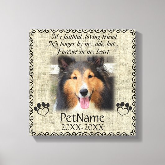 Mijn trouwe vriendinnetje Voetbal Canvas Afdruk (Voorkant)