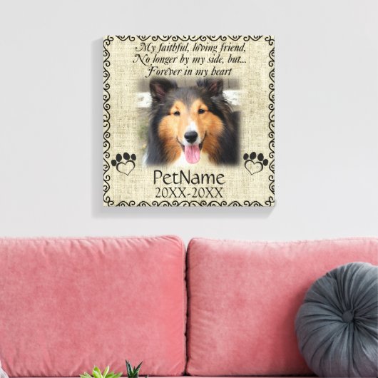 Mijn trouwe vriendinnetje Voetbal Canvas Afdruk (Insitu (Woonkamer))