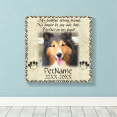 Mijn trouwe vriendinnetje Voetbal Canvas Afdruk (Insitu (Houten vloer))