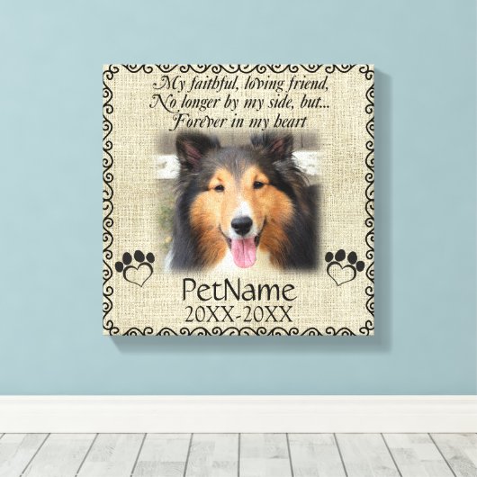 Mijn trouwe vriendinnetje Voetbal Canvas Afdruk (Insitu (Houten vloer))