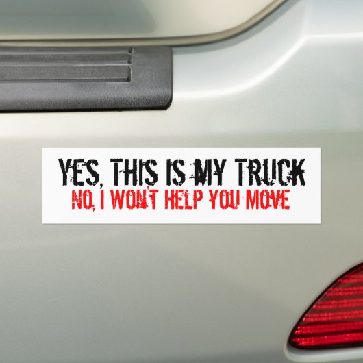 Mijn Truck Bumpersticker (Op auto)