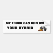, MIJN TRUCK KAN EROP LOPEN, UW HYBRIDE BUMPERSTICKER (Voorkant)