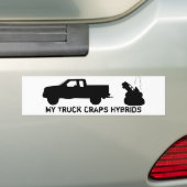 Mijn truckrappen hybriden bumpersticker (Op auto)