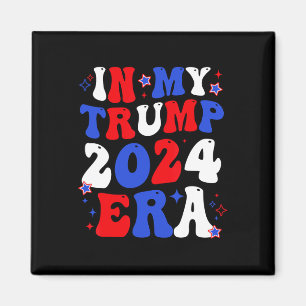 Mijn Trump 2024 tijdperk Groovy Take America Back  Magneet
