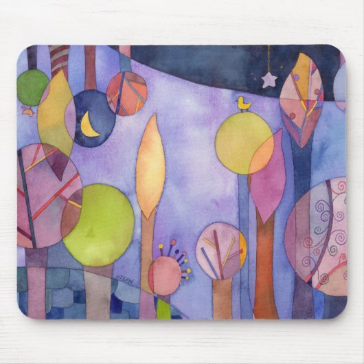 Mijn tuin in Night Inspirerend Mousepad Muismat (Voorkant)
