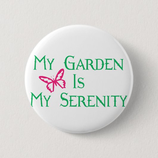 Mijn tuin is mijn dienst ronde button 5,7 cm (Voorkant)
