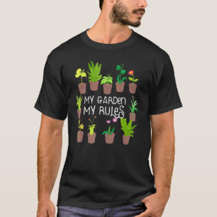 Mijn Tuin Mijn Regels Tuin Plant Fluisteraar Tuini T-shirt