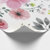 Mijn tuinbloemen (waterverf techniek) cadeaupapier (Hoek)