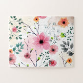 Mijn tuinbloemen (waterverf techniek) legpuzzel (Horizontaal)